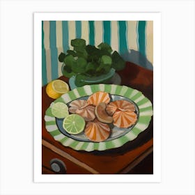 Scallops 3 Italian Still Life Painting Art Print