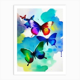 Colorful Butterflies 190 Art Print