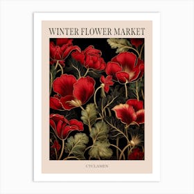 Cyclamen 2 Winter Flower Market Poster Art Print