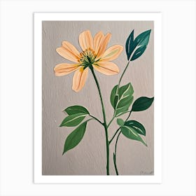 Peach Flower Art Print