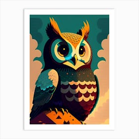 Owl In The Sky Art Print