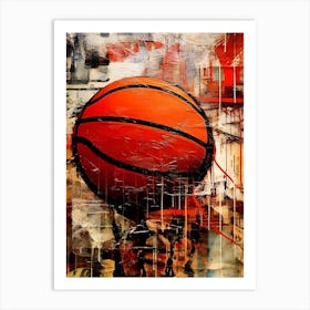 Colorful Basketball Graffiti Funny Art Print