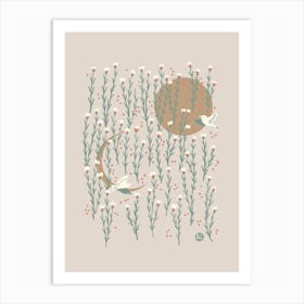 Song in the Meadow [beige] Art Print