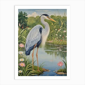 Blue Heron no1 Art Print