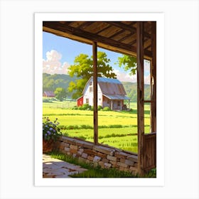 Barn In The Countryside 3 Art Print