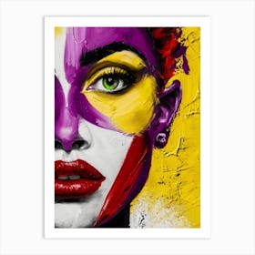 A Captivating And Avant Garde Portrait Of A Woman Art Print