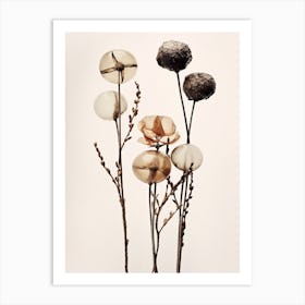 Glass Ball Flowers Art Print