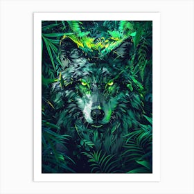 Wolf In The Jungle 3 Art Print