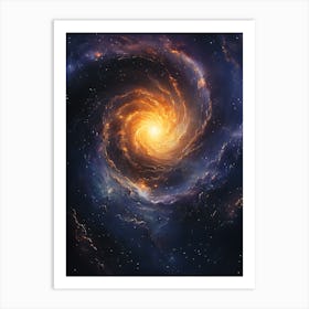 Spiral Galaxy In Space 3 Art Print