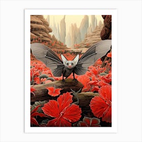 Malagasy Mouse Eared Bat Painting 3 Art Print