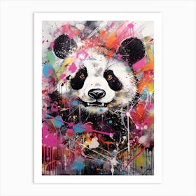 Panda Art In Graffiti Art Style 1 Art Print
