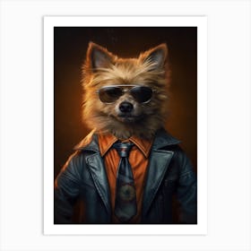 Gangster Dog Norwich Terrier Art Print