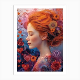 Red Haired Girl 6 Art Print