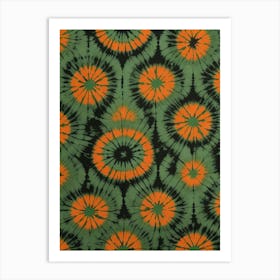 Retro Organic Tie Dye 1 Art Print