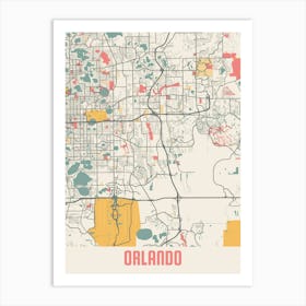 Orlando Map Poster Art Print