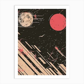 Moon And Stars 18 Art Print