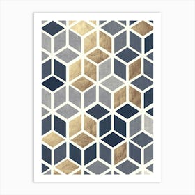 Geometric and golden composition 5 Art Print