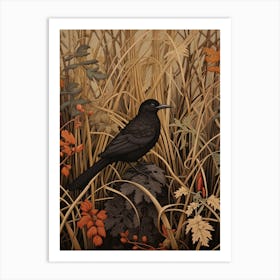 Dark And Moody Botanical Coot 4 Art Print