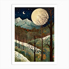 William Morris Night In The Woods 6 Art Print