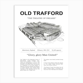 Manchester United Stadium Arena The Red Devils Art Print