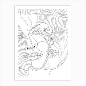 Minimalist Portraits Women Line 10 Art Print