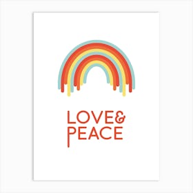 Love and Peace Quote Art Print