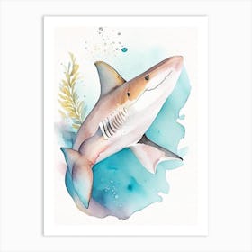 Lemon Shark 3 Watercolour Art Print