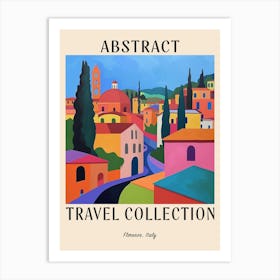 Abstract Travel Collection Poster Florence Italy 7 Art Print