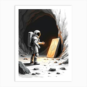 Bitcoin In The Cave Art Print