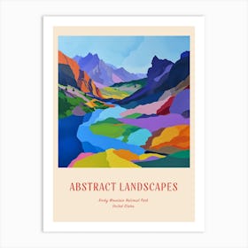 Colourful Abstract Rocky Mountain National Park Usa 3 Poster Art Print