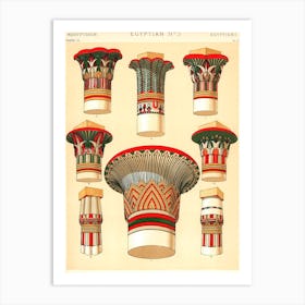 Egyptian Column, Owen Jones Art Print