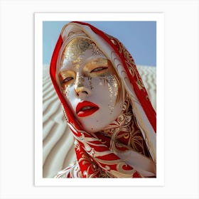 Portrait Of A Woman In The Desert 1 Art Print