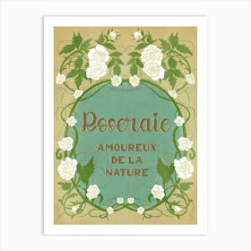 Roseraie Vintage Poster Art Print