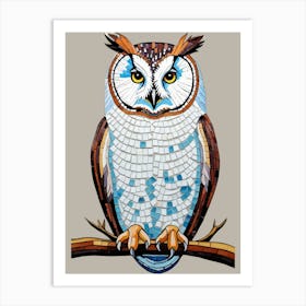 Owl Mosaic Art Print