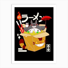 Takeaway Spirit Ramen Art Print