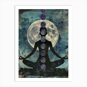 Full Moon Meditation Art Print