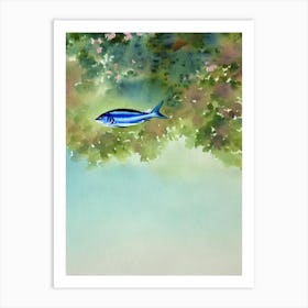 Blue Tang Storybook Watercolour Art Print