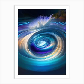 Whirlpool, Water, Waterscape Holographic 1 Art Print