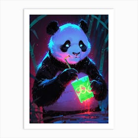 Panda With A Mischievous Glint In 1 Art Print