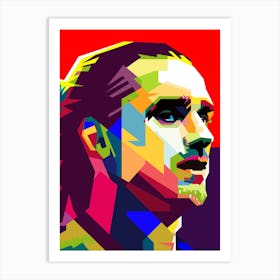 Antoine Griezmann Football Star Pop Art Wpap Art Print