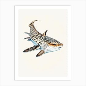 Leopard Shark Vintage Art Print
