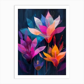 Abstract Flower Painting 1 Art Print