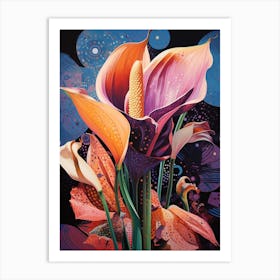 Surreal Florals Calla Lily 1 Flower Painting Art Print