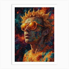 Psychedelic Man Art Print