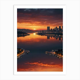 Night cityscape 1 Art Print