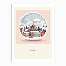 Bergen Norway 2 Snowglobe Poster Art Print