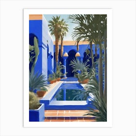 Blue House, Morocco Art Print