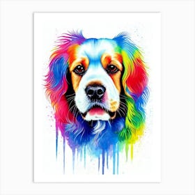 Cocker Spaniel Rainbow Oil Painting Dog Art Print
