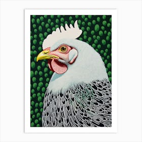 Ohara Koson Inspired Bird Painting Chicken 7 Art Print