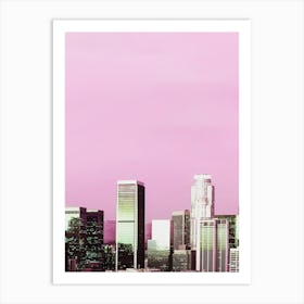 Skyline View Of Los Angeles, California Art Print